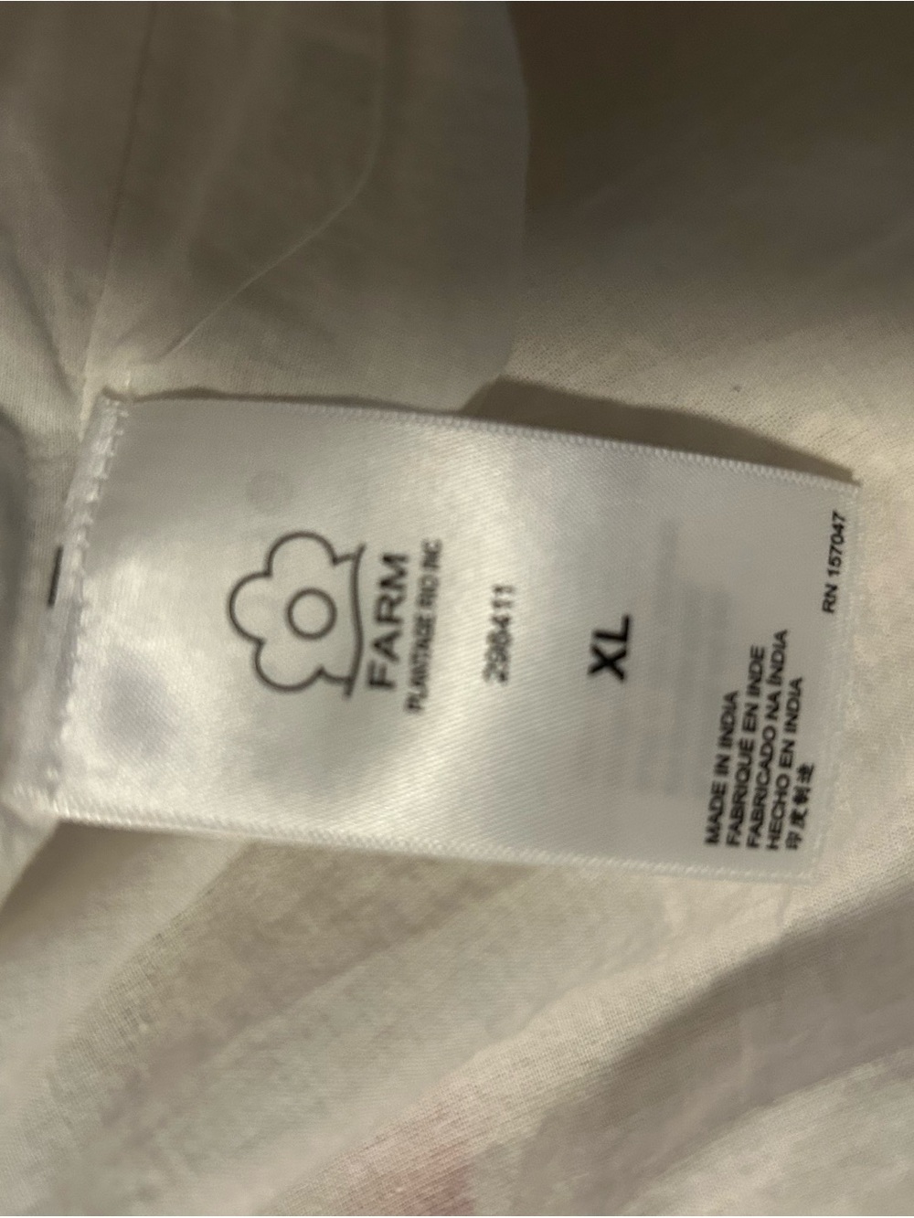 FARM Rio White Logo Tag Cotton Dress never worn - Picture 8 of 9